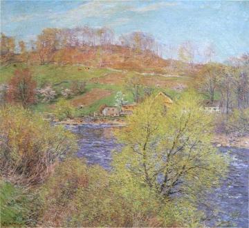 Blossoming Willows Artwork by Willard Leroy Metcalf