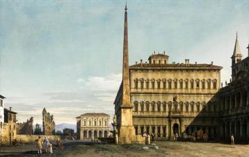 Rome: View of the Piazza di San Giovanni in Laterano Artwork by Bernardo Bellotto