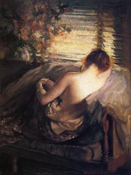 The Venetian Blind Artwork by Edmund Tarbell