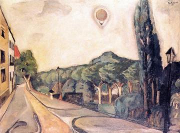 Landscape with Balloon Artwork by Max Beckmann