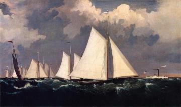 New York Yacht Club Regatta Artwork by Fitz Hugh Lane