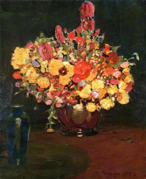 October Flowers Artwork by George Benjamin Luks