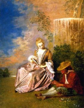 The Anxious Lover Artwork by Jean-Antoine Watteau