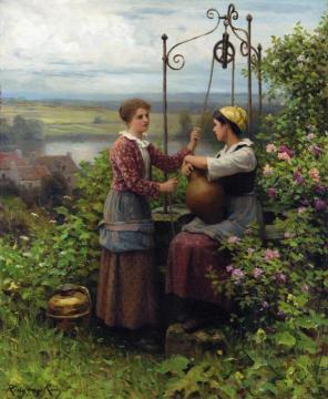 The Conversation Artwork by Daniel Ridgway Knight