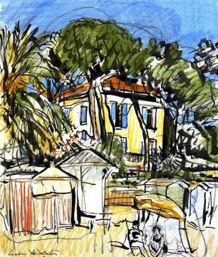 Juan-les-Pins Artwork by George Leslie Hunter