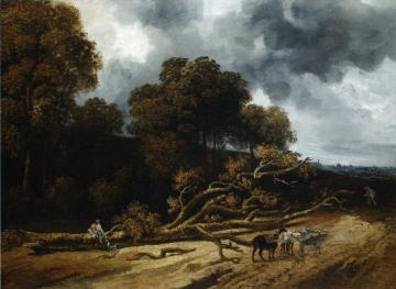A Landscape with Fallen Trees Artwork by Georges Michel