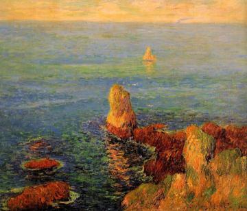Calm Sea at L'Ile de Groux Artwork by Henry Moret