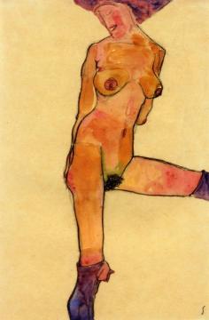 Female Nude Artwork by Egon Schiele