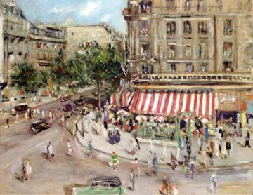 Street Scene, Paris Artwork by Lucien Adrion