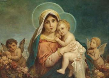 Madonna and Child Artwork by Hans Zatzka