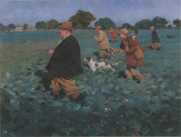 The Shooting Party In A Field Of Swedes Artwork by Sir Alfred James Munnings