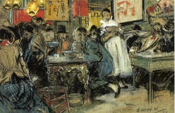 Chinese Restaurant Artwork by Everett Shinn