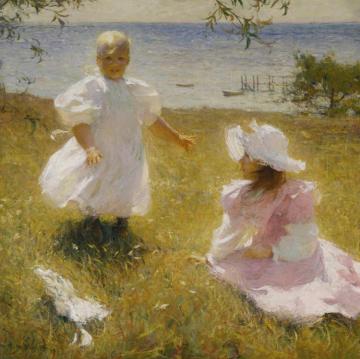 The Sisters Artwork by Frank Weston Benson