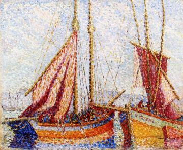 Sailboats Artwork by Henri Edmond Cross