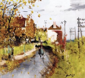 Veneux les Sablons, After the Rain Artwork by Pierre Eugène Montézin