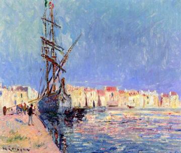 Les Martigues, the Port of Ferriere Artwork by Gustave Loiseau