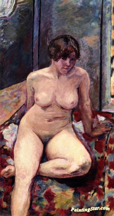 Seated Nude, Bent Leg Artwork by Pierre Bonnard