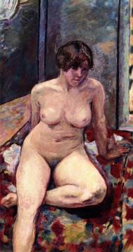 Seated Nude, Bent Leg Artwork by Pierre Bonnard