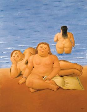 The Beach Artwork by Fernando Botero