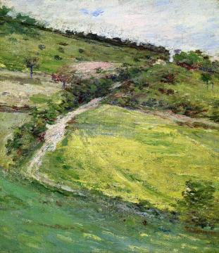 Hillside in Giverny, France Artwork by Theodore Robinson