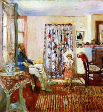 The Painter K.-X. Roussel and His Daughter Annette Artwork by Edouard Vuillard