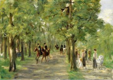 Path in the Tiergarten with Riders Artwork by Max Liebermann