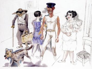 In the South of France, Cassis sur Mer Artwork by George Grosz