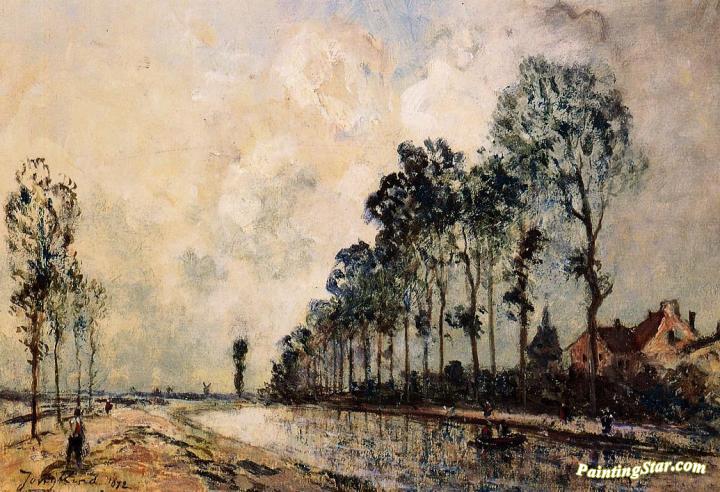 The Oorcq Canal, Aisne Artwork by Johan Berthold Jongkind