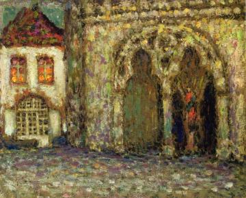 The North POrtal of the Cathedral of Tretuier Artwork by Henri Le Sidaner