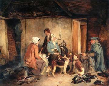 The Crofter's Family Artwork by Richard Ansdell