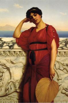 A Classical Lady Artwork by John William Godward