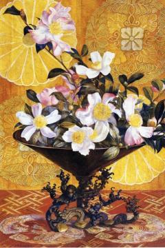 Sazanqua, Wild Tea: Yokohama Artwork by Henry Roderick Newman