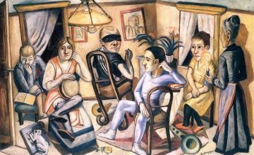 Before The Masked Ball Artwork by Max Beckmann