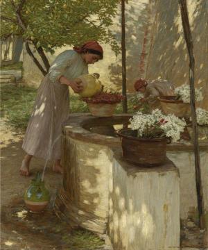 Winter in Liguria Artwork by Henry la Thangue