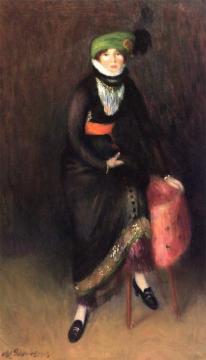 The Green Bonnet Artwork by William James Glackens