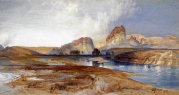Cliffs, Green River, Wyoming Artwork by Thomas Moran