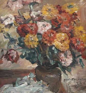 Zinnias (Zinnien) Artwork by Lovis Corinth