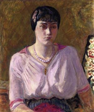 Portrait of a girl, Mademoiselle Renee Terrasse Artwork by Pierre Bonnard