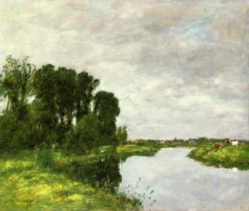 The Toques at Saint-Arnoult Artwork by Eugène-Louis Boudin