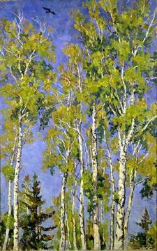 Birches Artwork by Pyotr Konchalovsky