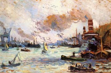 The Port of Rotterdam Artwork by Maximilien Luce