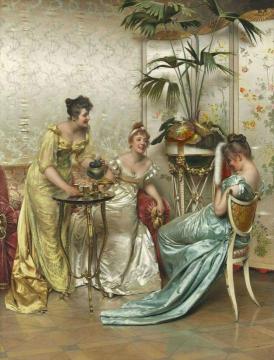 The Tea Party Artwork by Charles Joseph Frederick Soulacroix