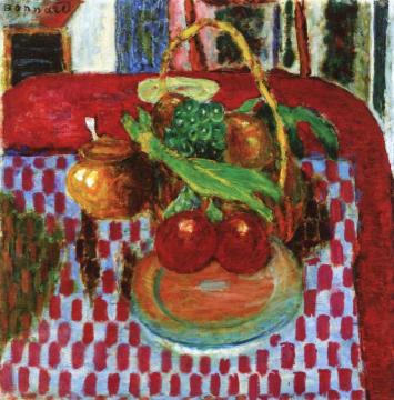 The Checkered Tablecloth Artwork by Pierre Bonnard