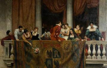 At the Carnival Artwork by Eugen Von Blaas