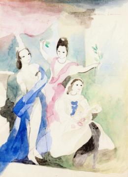 The Coronation of the Black Dog Artwork by Marie Laurencin