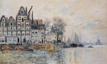View of Amsterdam Artwork by Claude Oscar Monet