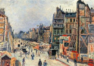 The Opening of the Rue Reaumur Artwork by Maximilien Luce