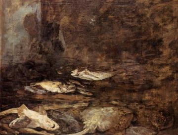Fish, Skate and Dogfish Artwork by Eugène-Louis Boudin