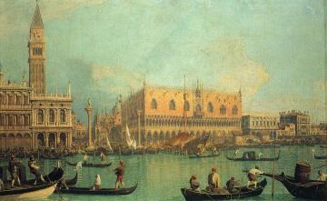 The Doge's Palace with the Piazza di San Marco Artwork by Giovanni Antonio Canal