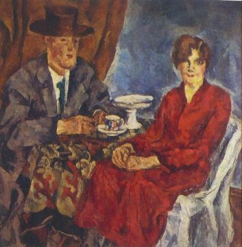 Portrait of the Verigin Pianists Artwork by Pyotr Konchalovsky